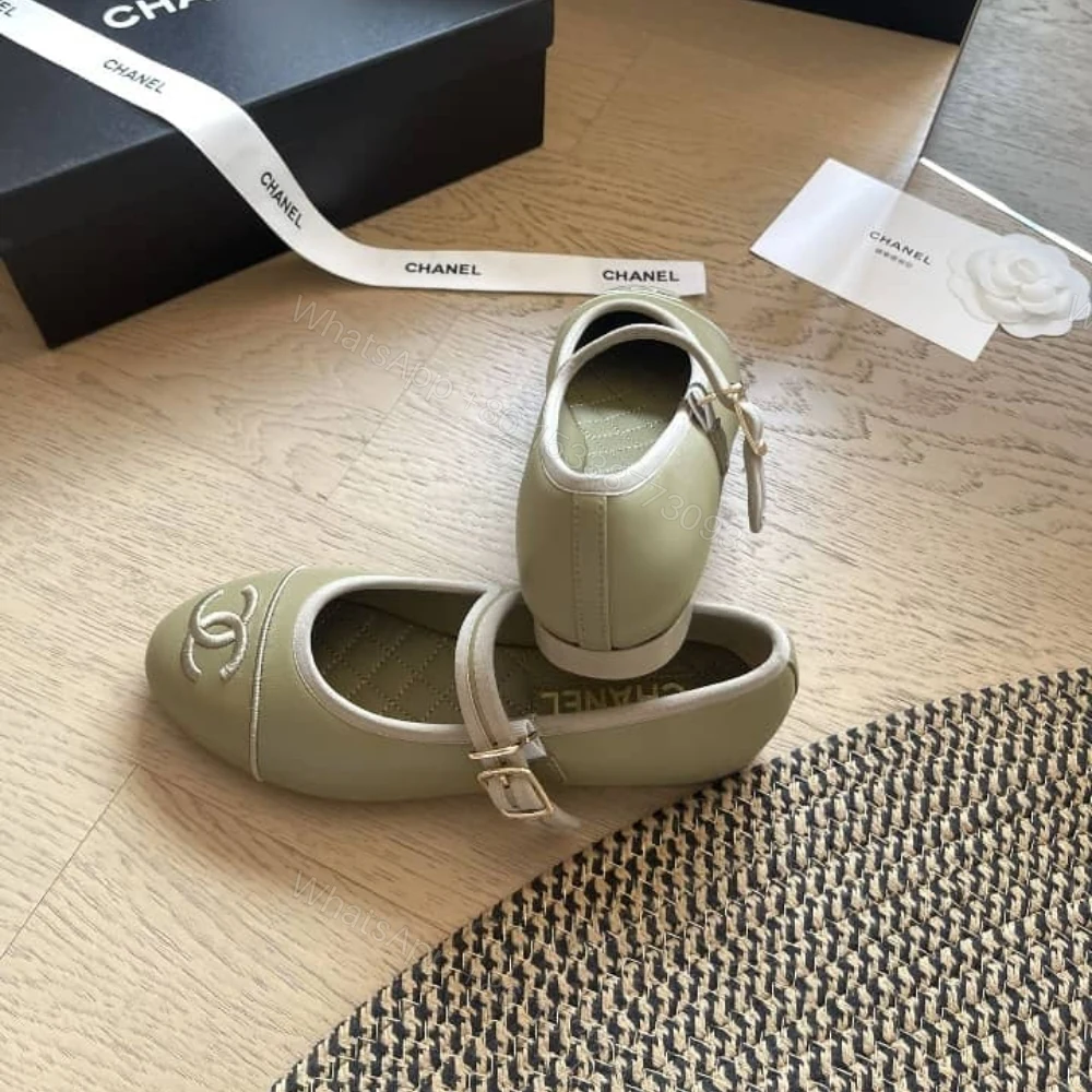 View 5 of Chanel Mary Jane Ballet Flat Dark Green