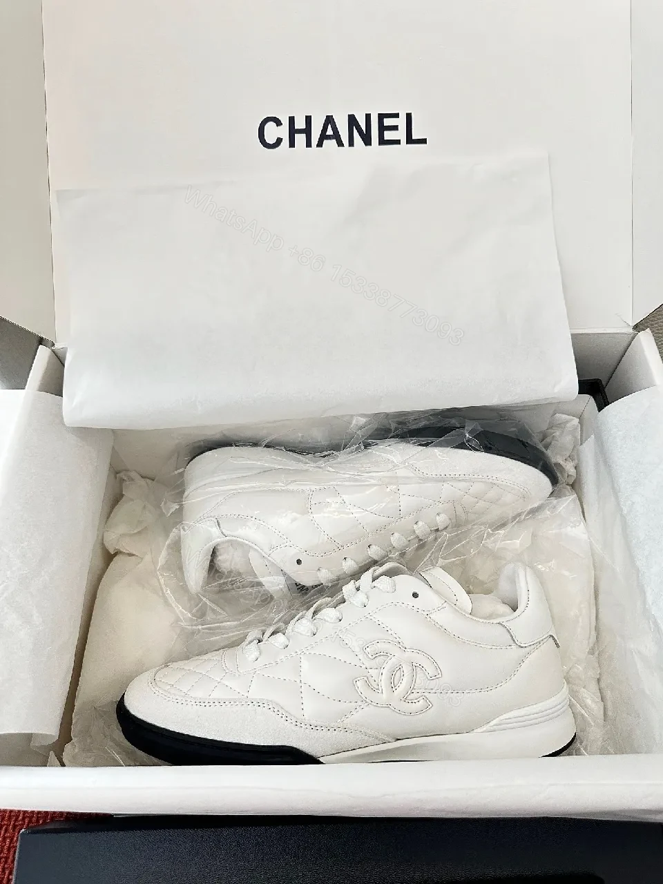 View 4 of Quilted White Luxury Sneaker: All-Day Comfort, Couture-Inspired
