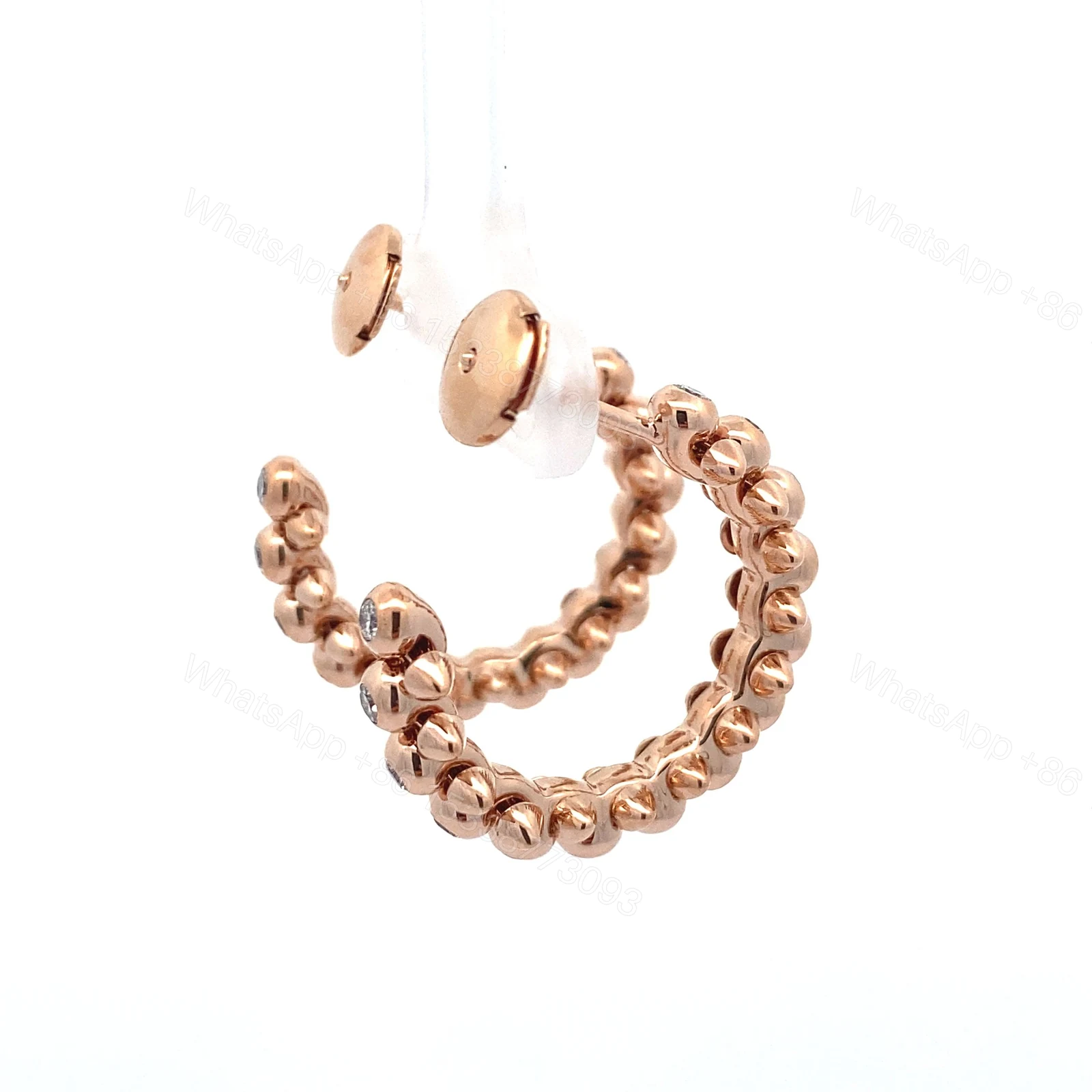View 5 of 18K Clash De Cartier Rose Gold Diamond Hoop Earrings