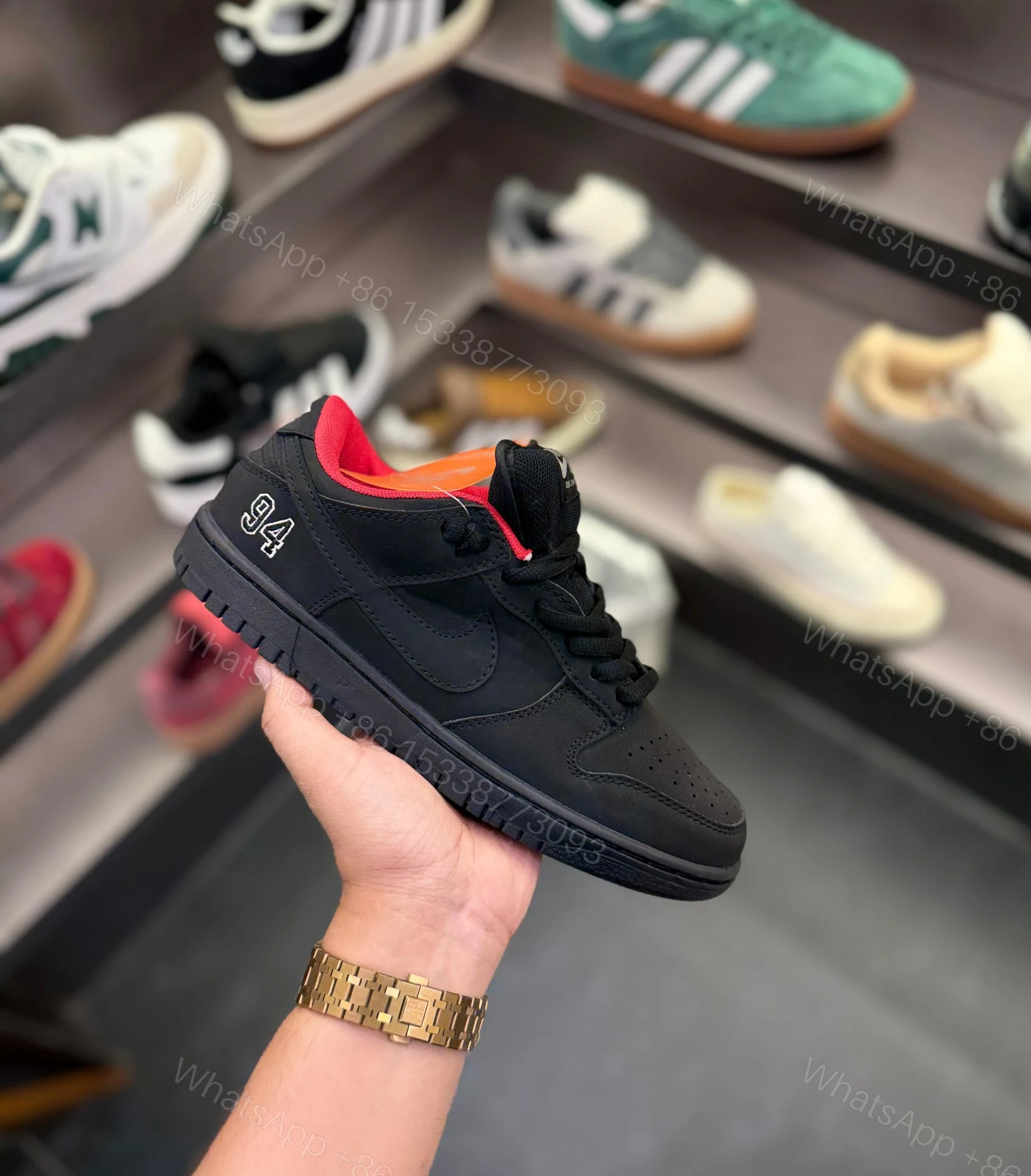 View 2 of FIRST COPY NIKE SB DUNK SUPREME BRED BLACK RED 2025
