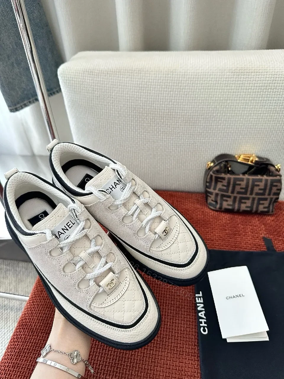 View 2 of Quilted Luxe High-Top Sneakers for All-Day Comfort