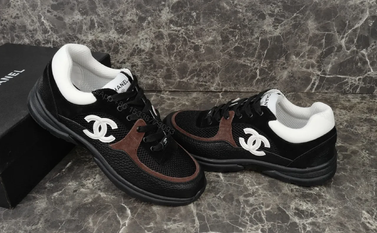 View 2 of Black Leather Luxury Sneakers with Suede Trim, City-Smart Style, High-End Comfort