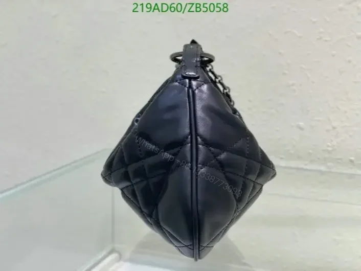 View 2 of Dior Replica Quilted Leather Medium Bag ZB50585 in Black and White