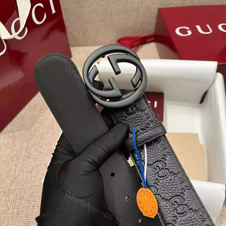 View 5 of GUCCI BELT WITH INTERLOCKING G BUCKLE 4CM – B108