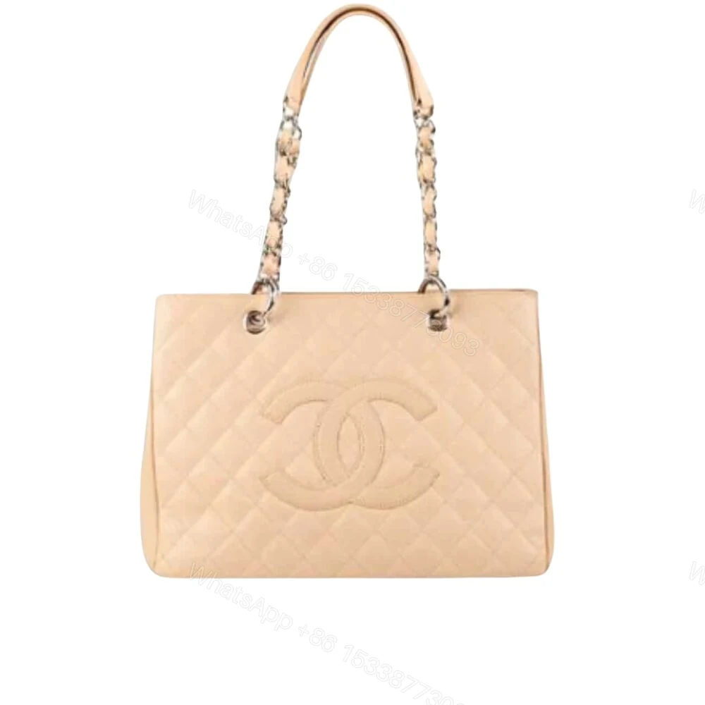 Chanel Grand Shopping Bag Caviar Beige 34Cm — view 1