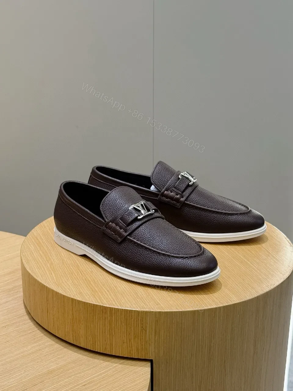 View 3 of Premium Quilted Loafer with Signature Hardware, Leather, Modern Slip-On