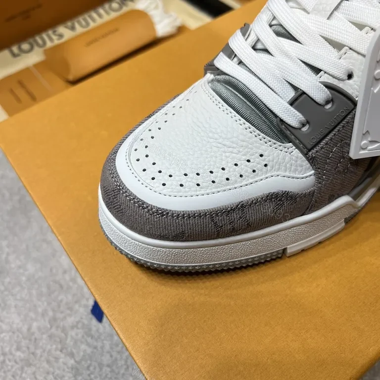 View 7 of Sophisticated LV-Inspired Leather Sneakers - All-Day Comfort