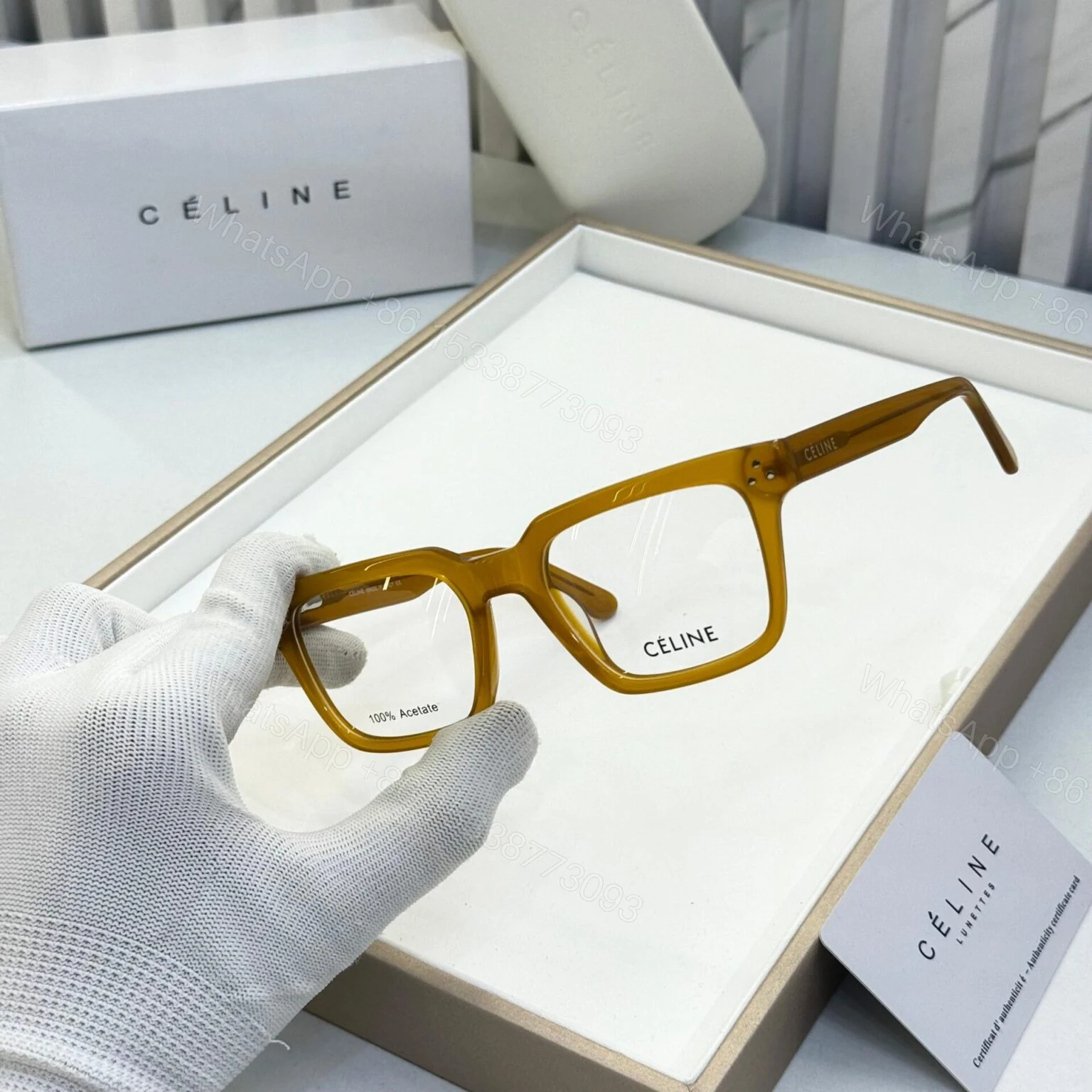 View 2 of Celine Unisex Eyeglasses C09E25-3 Black UV Protection