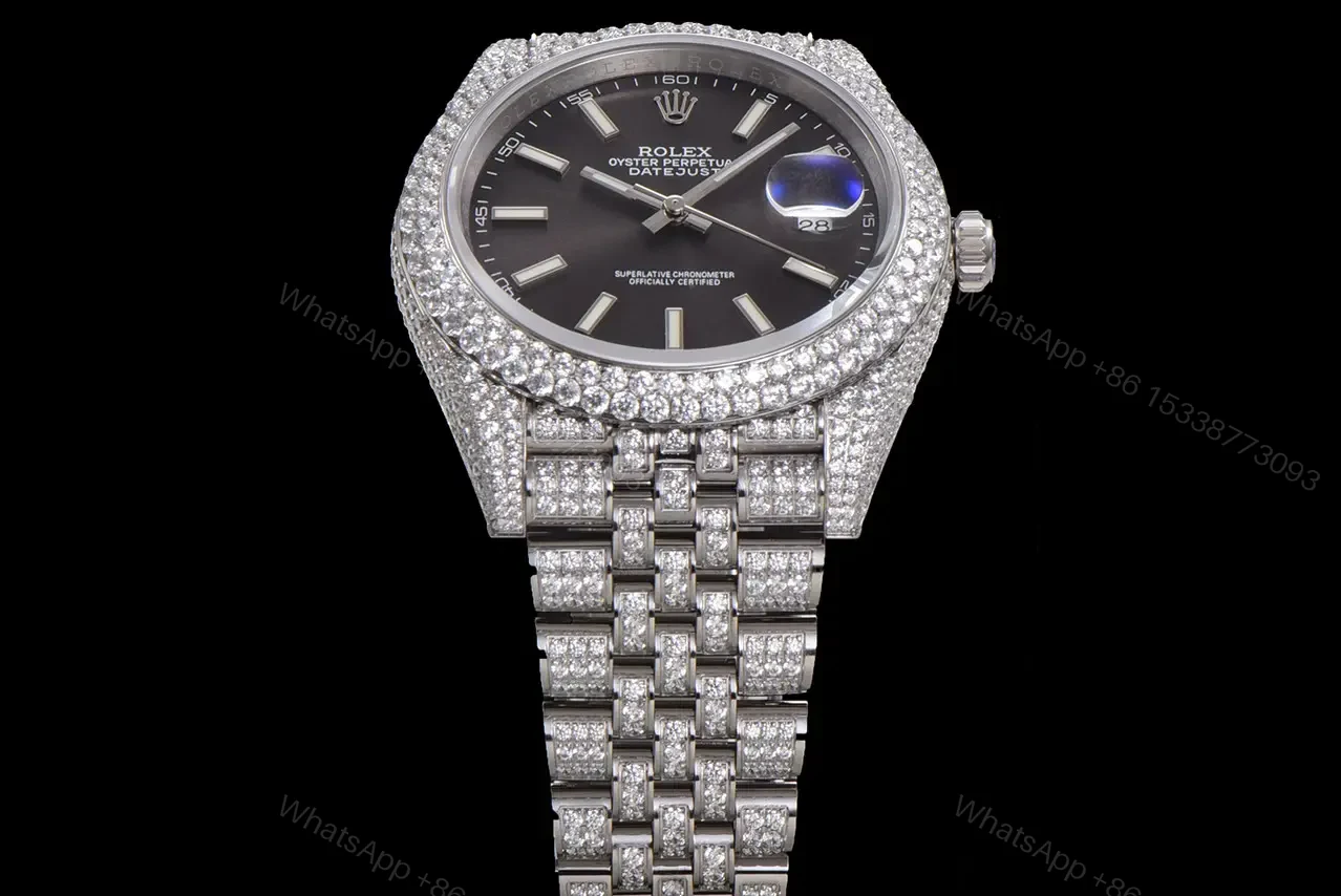 View 3 of Rolex Datejust Iced Black Dial Special Diamond Edition 41mm 126300-0007