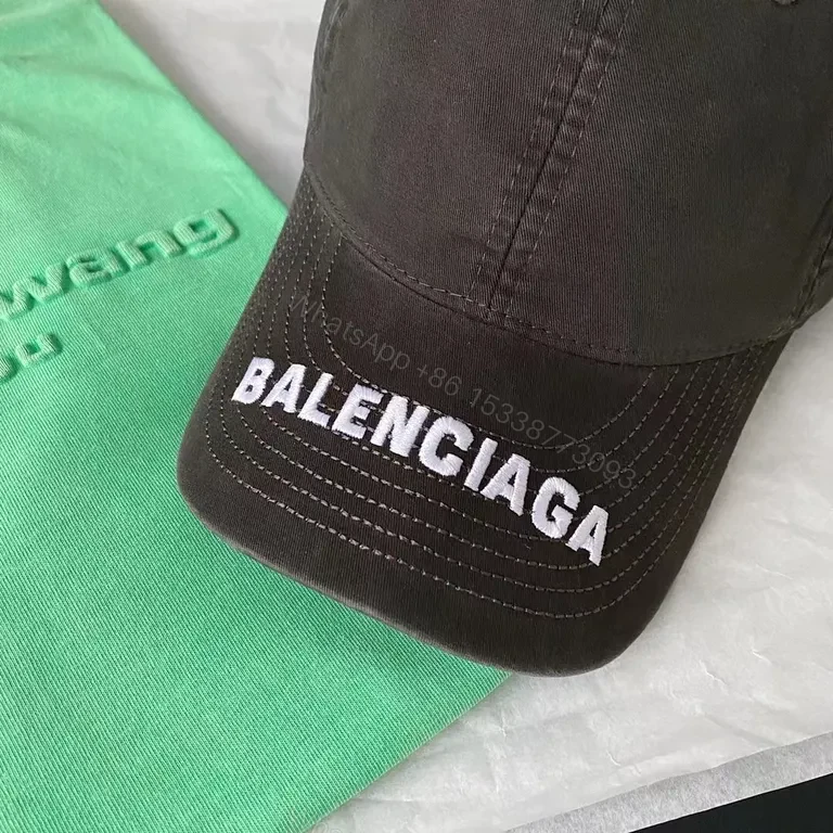 View 3 of Balenciaga Logo-Forward Cap: Luxe Cotton-Twill, Unisex