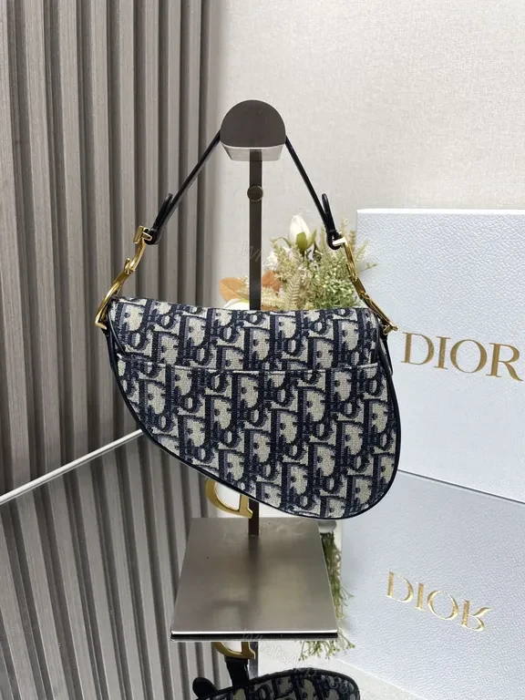 View 7 of Denim-Patterned Bag with Gold Hardware: Structured Luxury