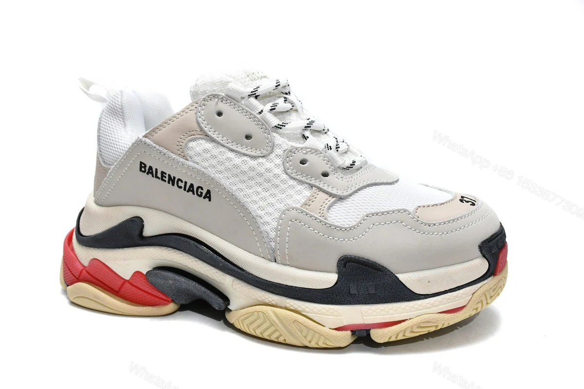 View 2 of Balenciaga NEW Triple S White Red 544351 W09E1 4552