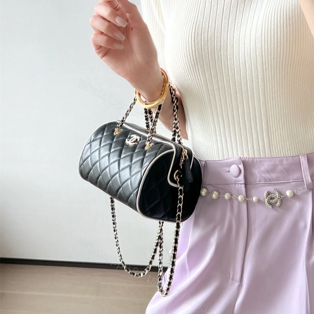 View 19 of 高仿Chanel*25P系列AS4515小羊皮拼色單肩包小號免檢版