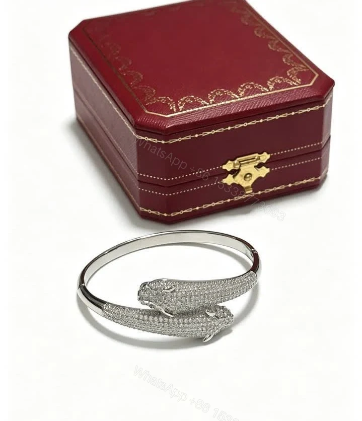 View 3 of Cartier Replica Panthère Double Head Pavé Bracelet