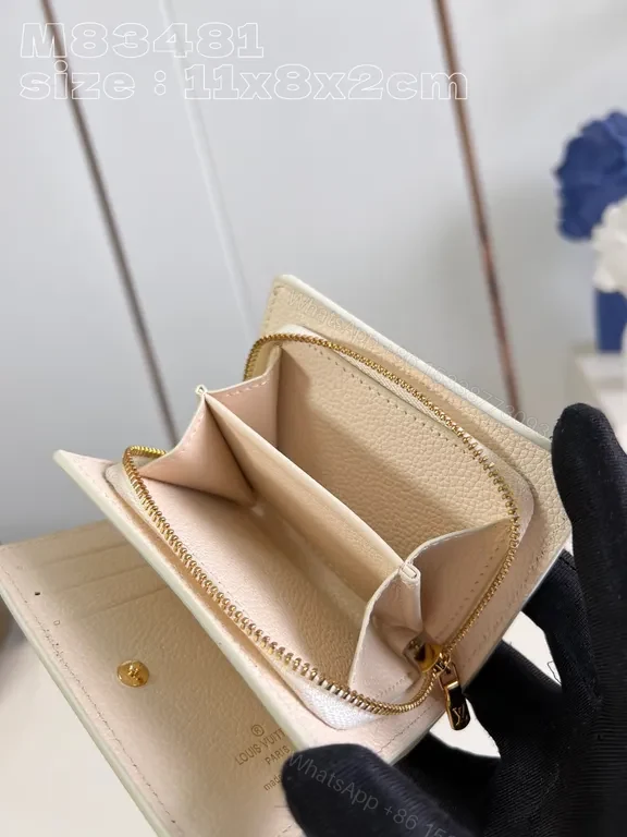 View 6 of Pink Monogram Compact Wallet - Pebbled Leather, Bi-Fold