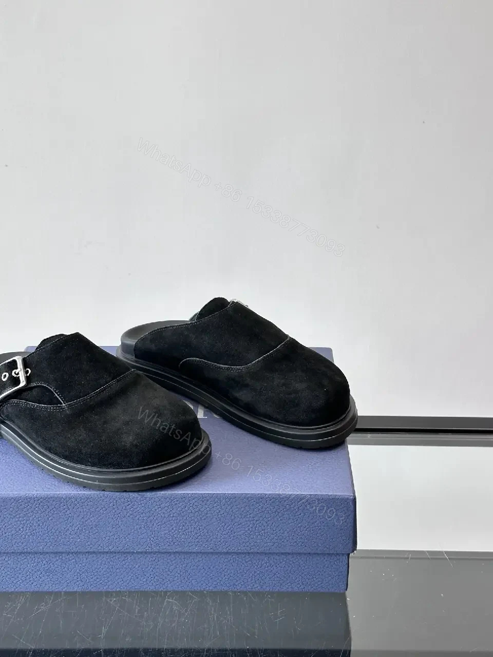 View 4 of Avant-Guard Slip-On Driver Mules: Subtle Texture, Quiet Power