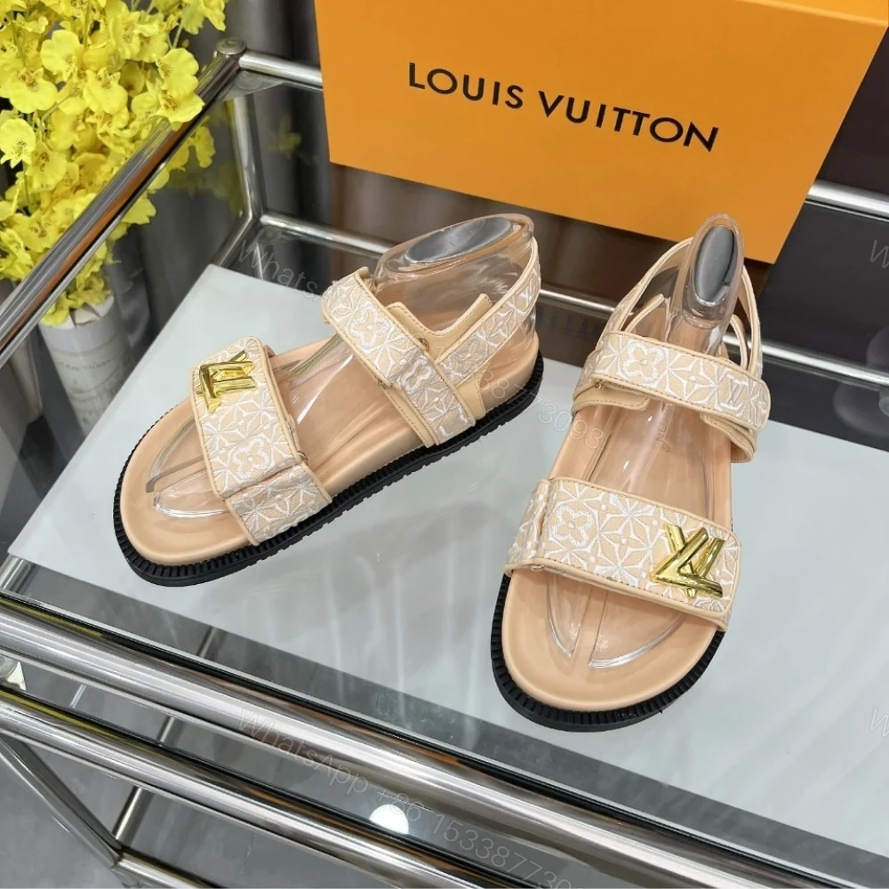 View 4 of LOUIS VUITTON LV SUNSET FLAT COMFORT SANDAL BEIGE 1AHNL9