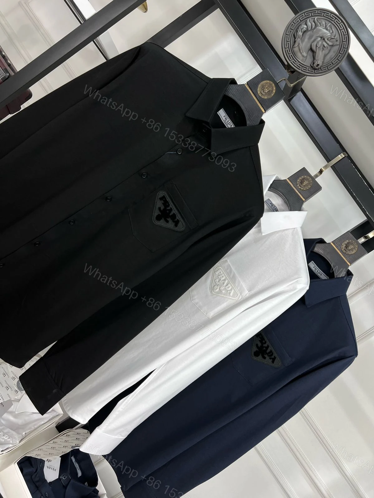 View 4 of PRADA IMPORTED MERCERISED LYCRA FABRIC FULL SLEEVE SHIRTS