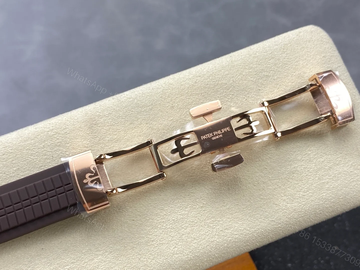 View 8 of Patek Philippe Aquanaut Luce Self-Winding Rose Gold Taupe 5268/200R-010 38MM