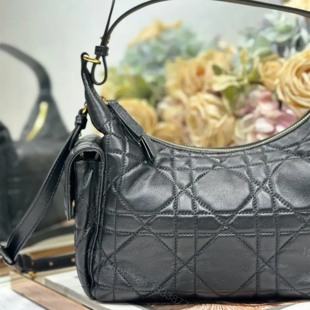 View 4 of 高仿Dior*D-Dream系列M632M900小羊皮單肩包中號黑色免檢版