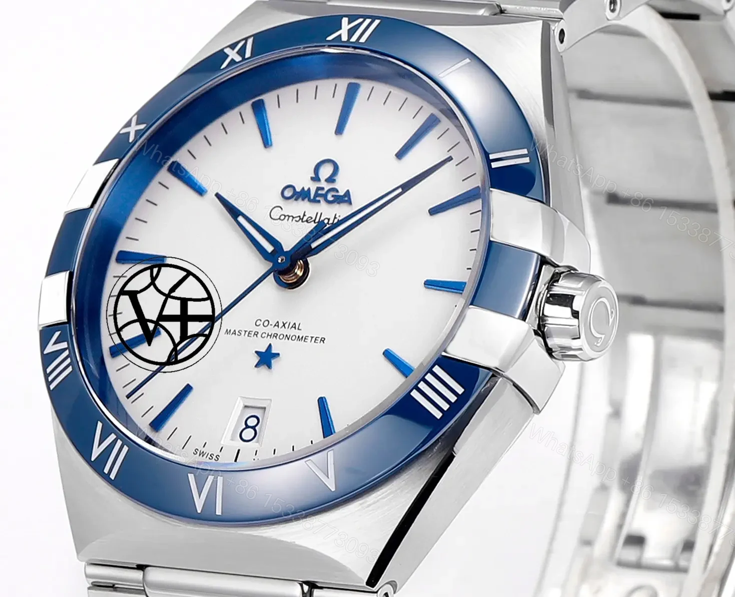 View 3 of Omega White Dial Stainless Steel Bracelet OMEGA-WHT-SS1800