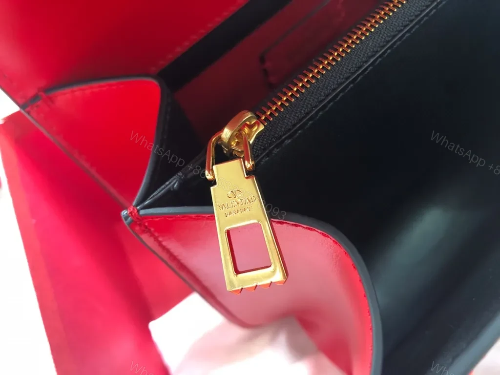 View 9 of Rosso Valentino Leather Shoulder Bag: Bold Red, Everyday Versatility