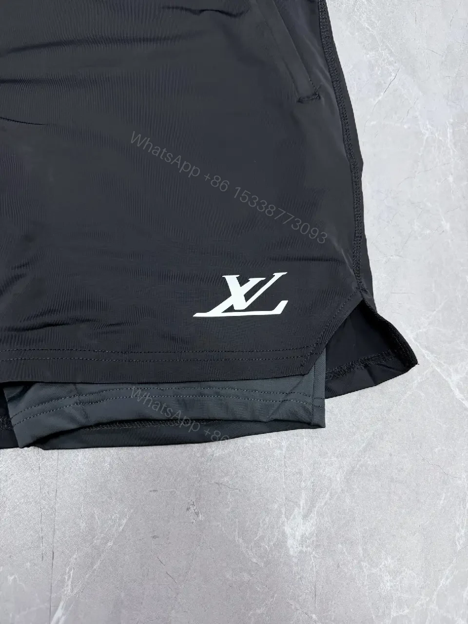 View 11 of Sporty Luxe Black Shorts with Subtle Luxury Details