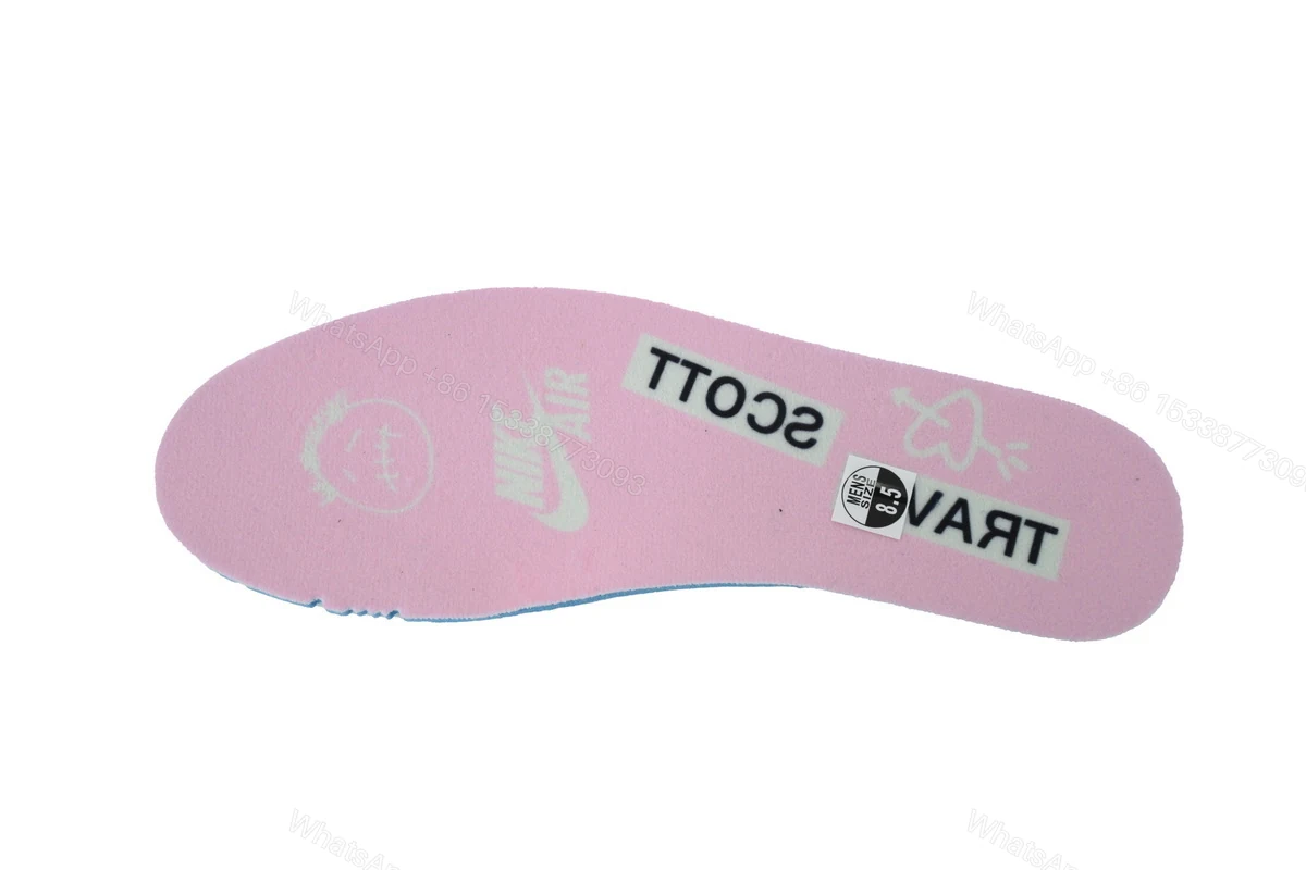 View 5 of Travis Scott x Air Jordan 1 Retro Low OG 'Muslin Pink' IQ7604-100