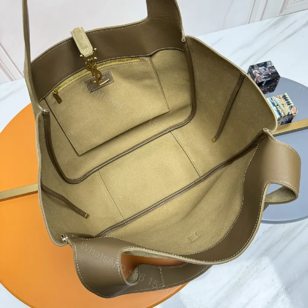 View 5 of Soft Suede Tote: Everyday Luxe, Gold Charm Tote Bag