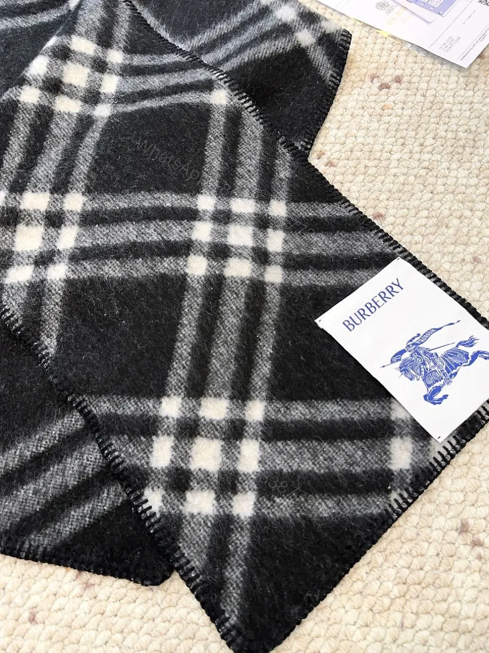 View 6 of Patterned Wool Hoodie Shawl: Luxe Plaid, Warmth & Zippered Edge