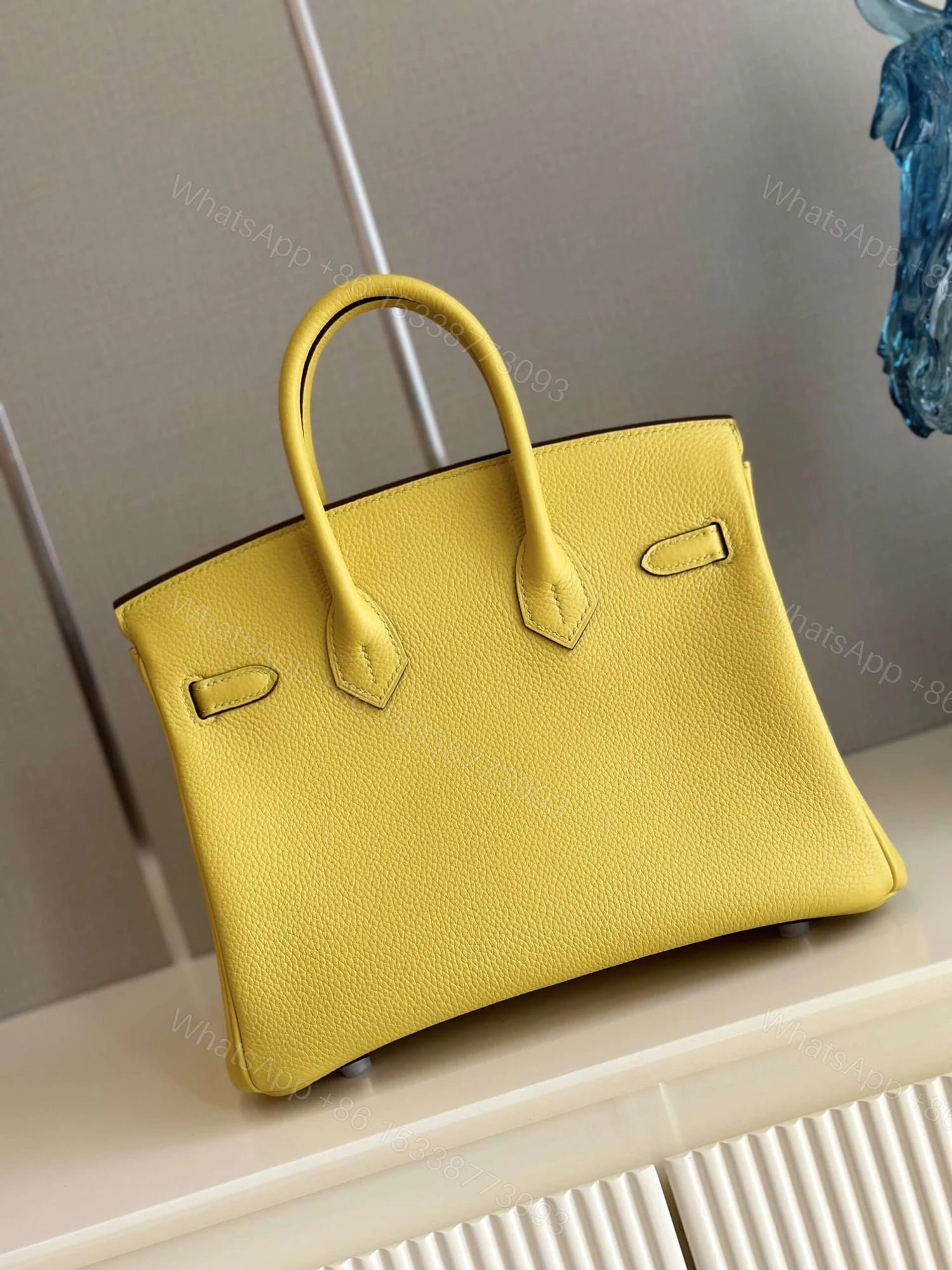 View 5 of Hermes Birkin PHW Da Togo Yellow Replica 11 Handbags 25cm