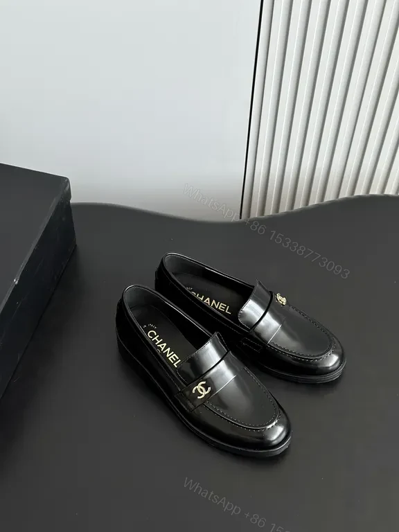 View 8 of Chanel-Inspired Leather Mules with Gold Buckle, Luxury Everyday