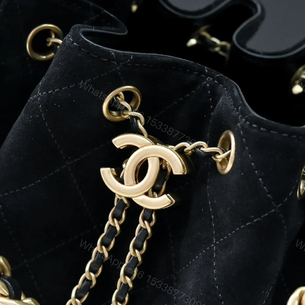 View 6 of Quilted Black Shoulder Bag: Gold Chain, Luxe Texture, Versatile Style