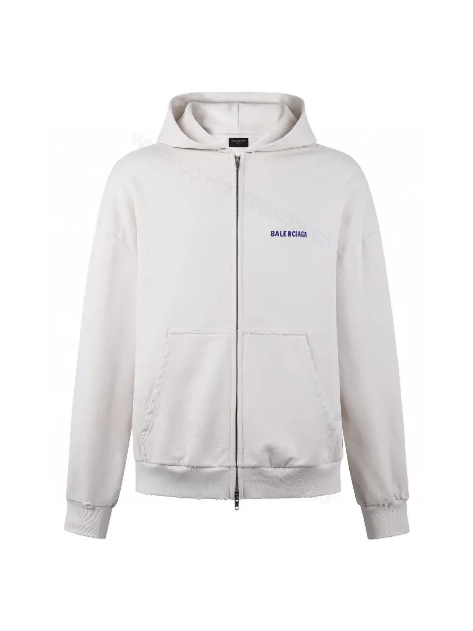 Neutral Knit Zip Hoodie: Minimalist, Versatile Luxury layer — view 1