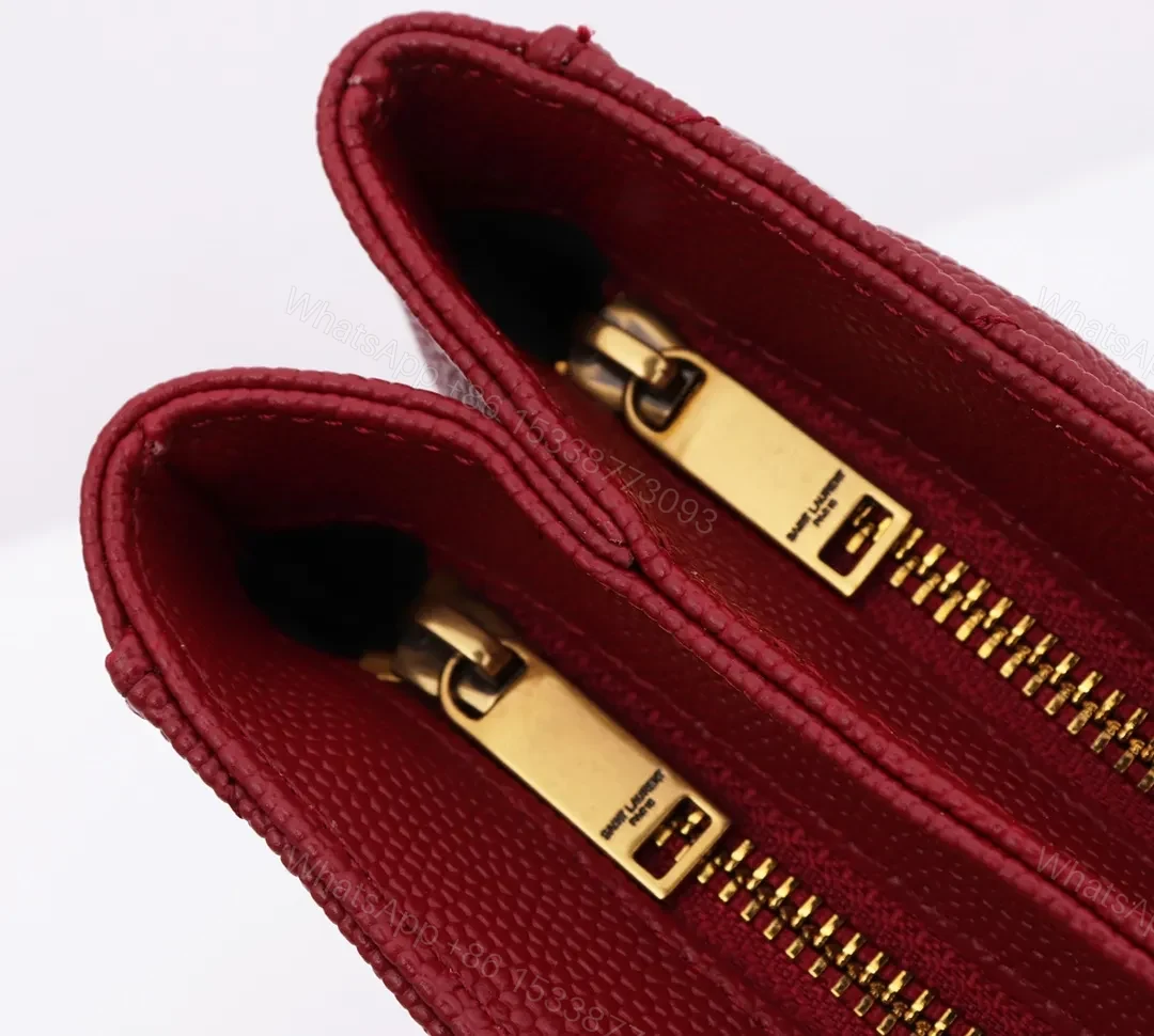 View 7 of Saint Laurent Tribeca shoulder bag in burgundy leather