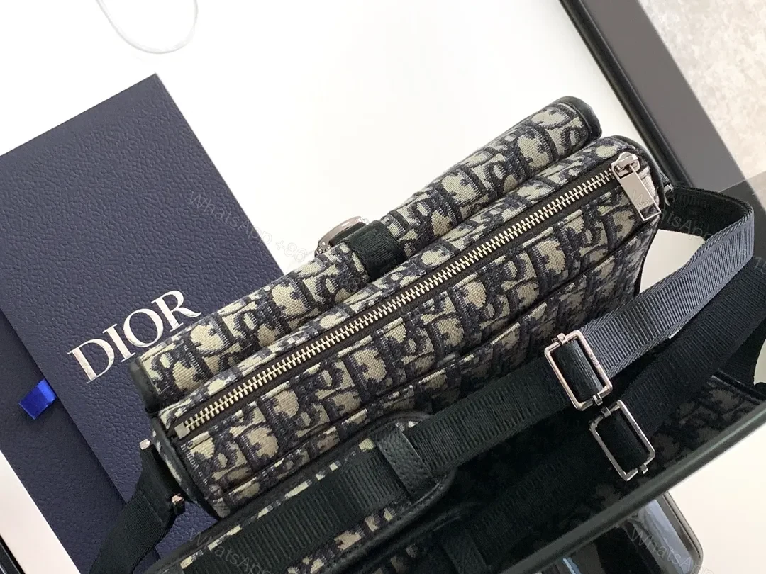 View 9 of Compact Luxury Crossbody Bag: Monogram Mesh Panel, Sleek