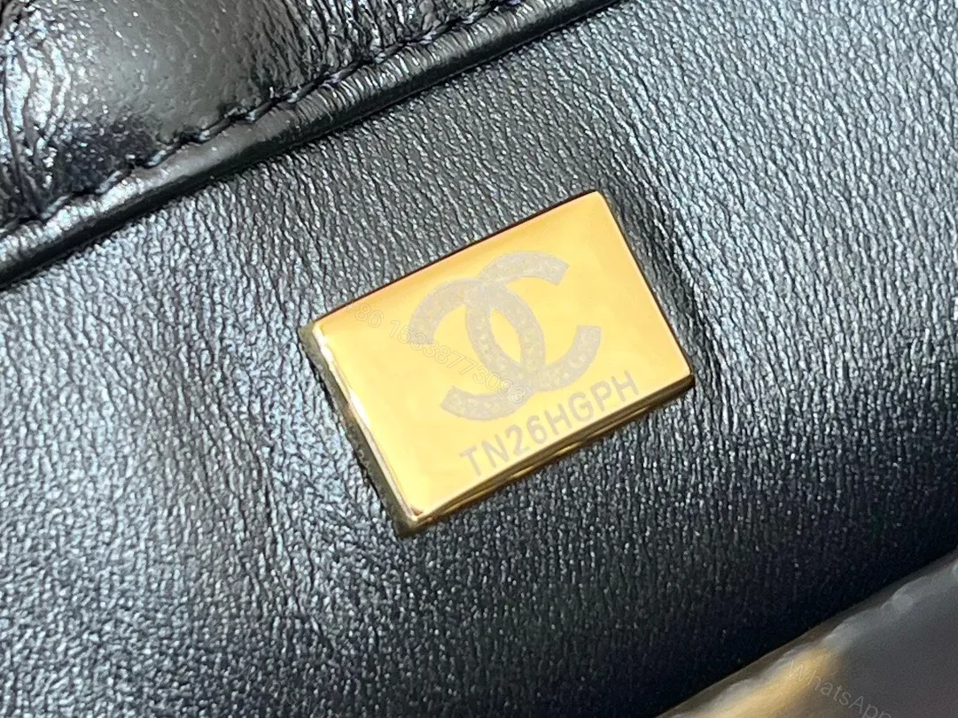 View 7 of Chanel Mini Rectangular Flap With Top Handle Black 20cm