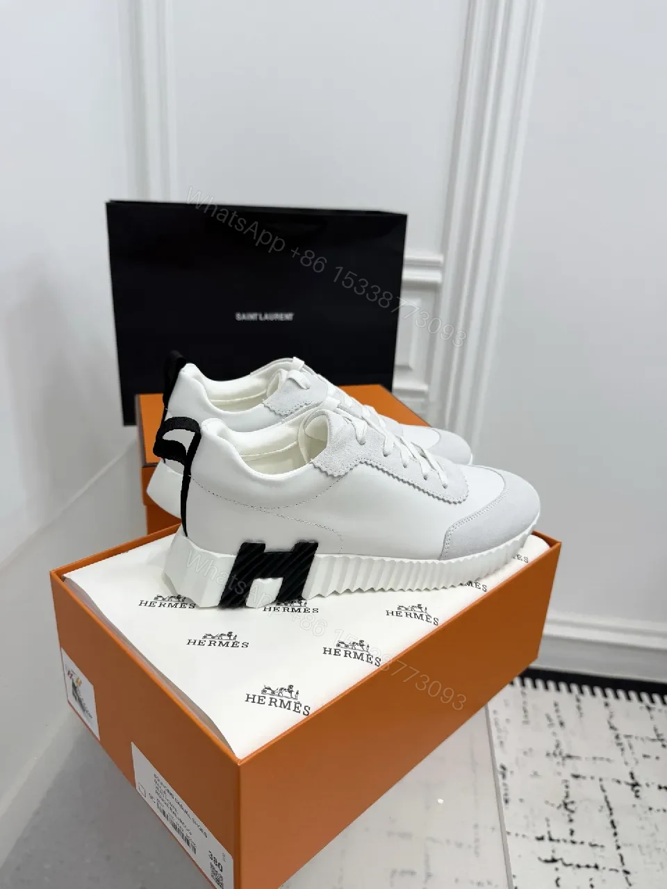 View 2 of Modern Minimalist Leather Sneakers: Luxury Everyday Comfort