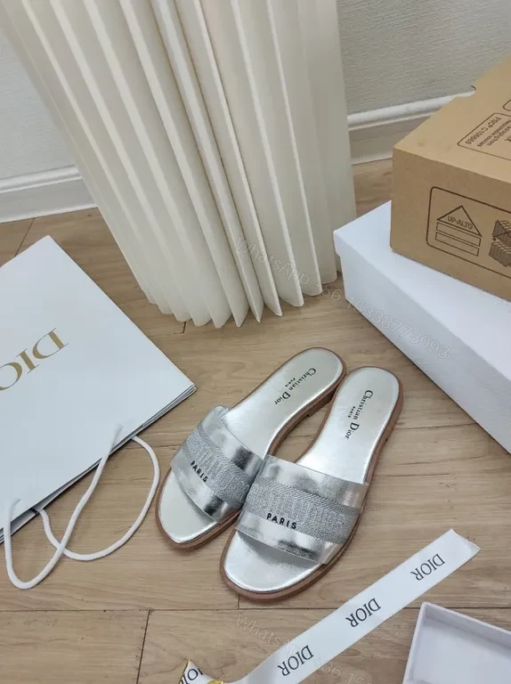 View 2 of Shimmer Leather Slides: Metallic, Luxe, Everyday Comfort