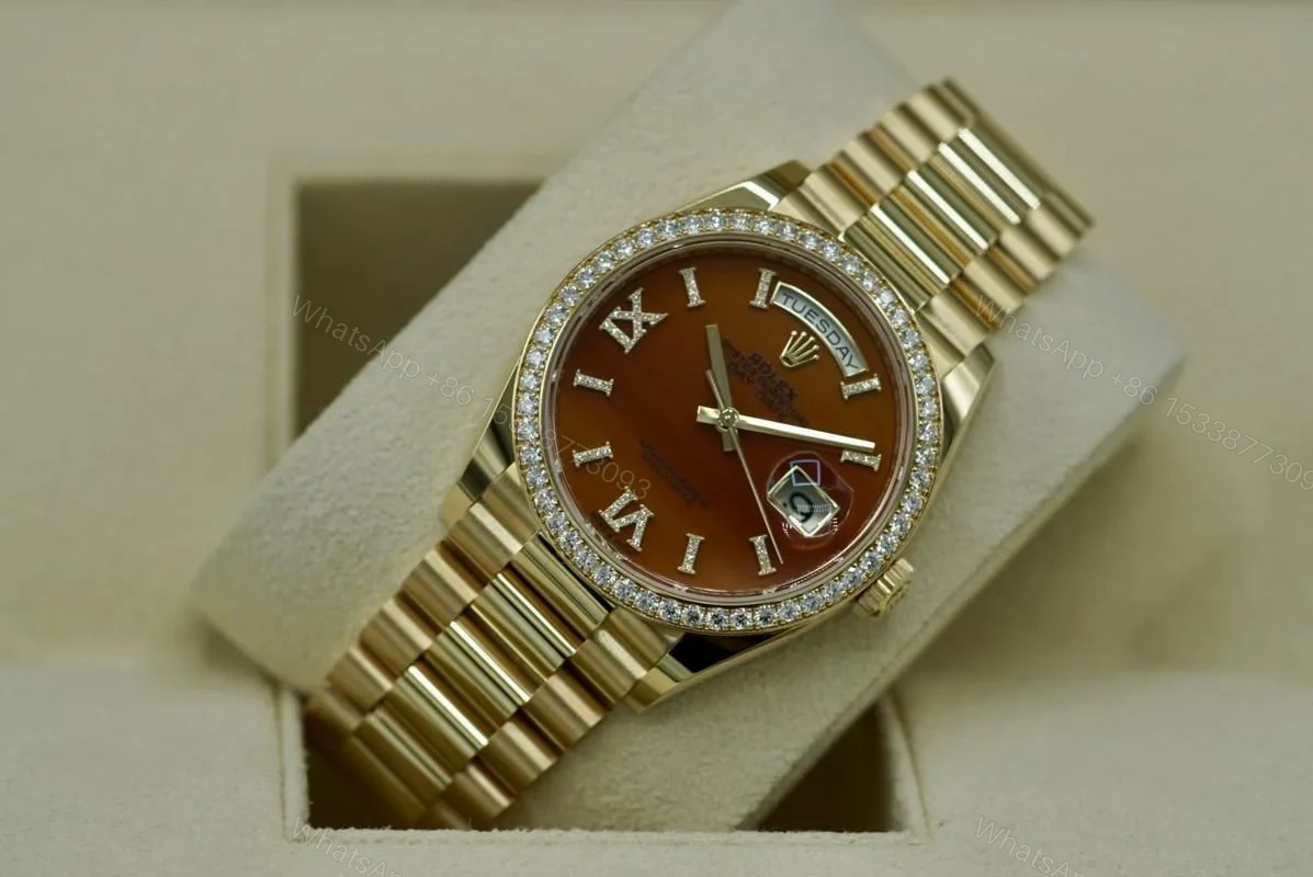 View 5 of Superclone Rolex Day-Date Carnelian Dial 128348RBR 36 mm