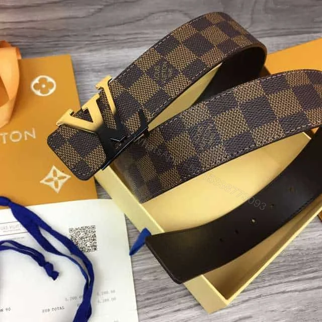 View 5 of LOUIS VUITTON INITIALES 40MM REVERSIBLE DAMIER EBENE CANVAS BELT – B89