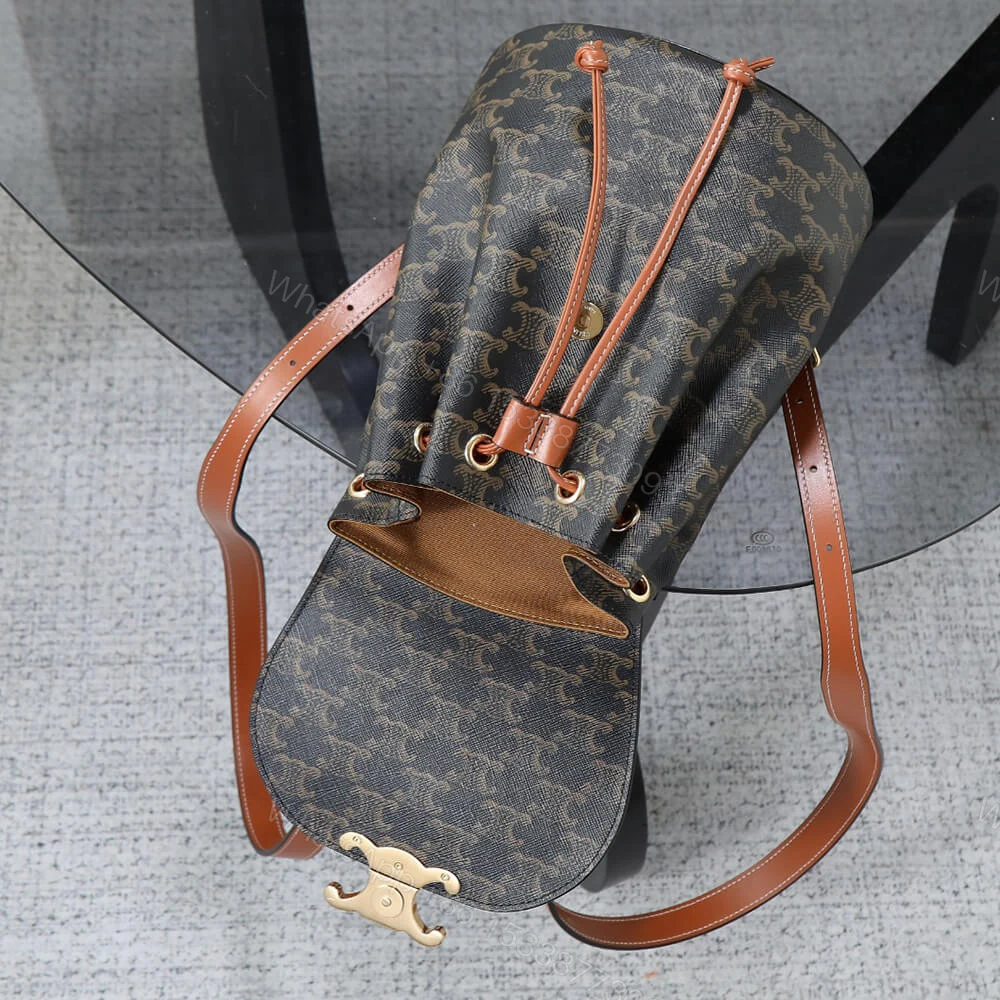 View 7 of BACKPACK CELINE BONNIE IN Triomphe Canvas and calfskin