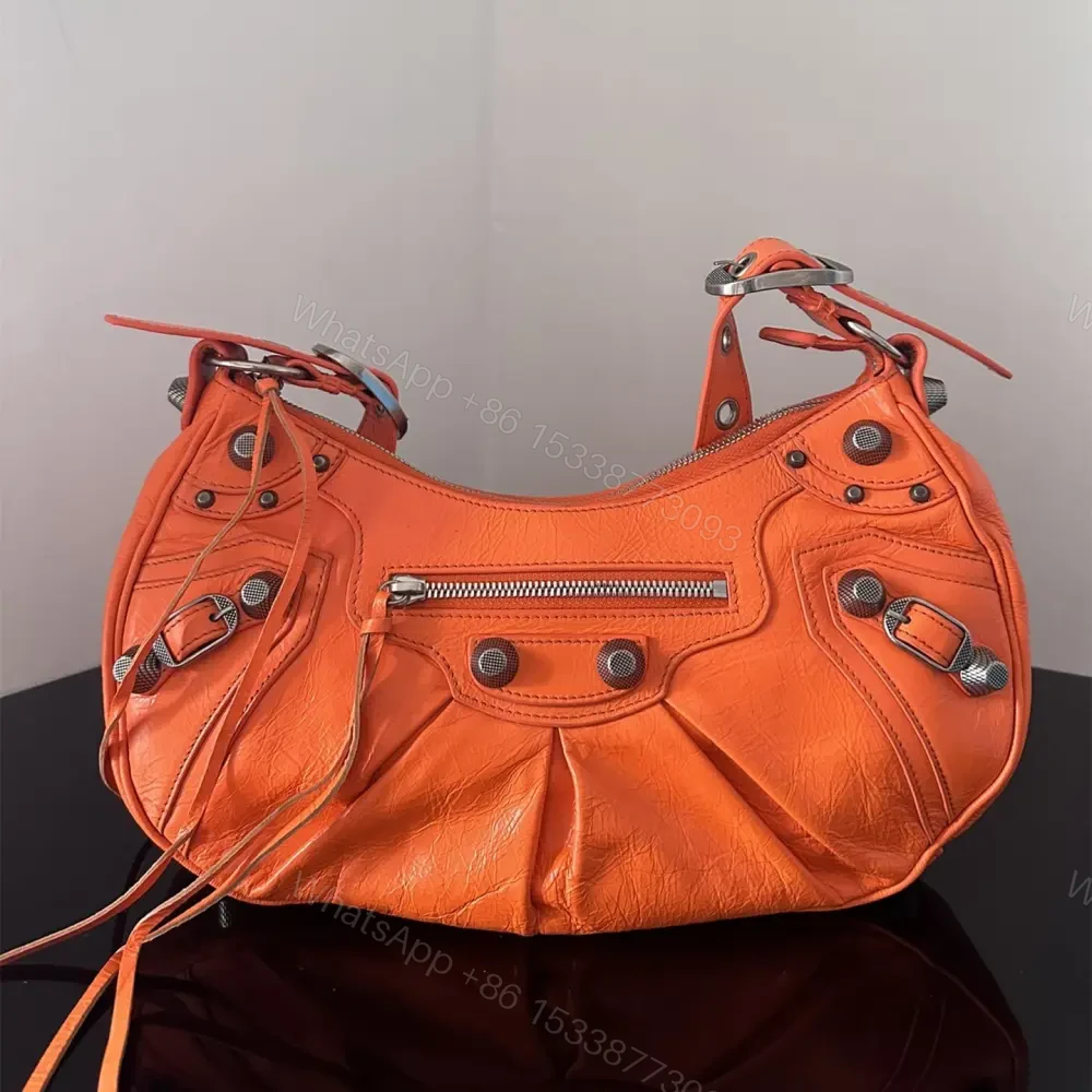 View 5 of 高仿Balenciaga*LeCagole系列餃子包橙色S