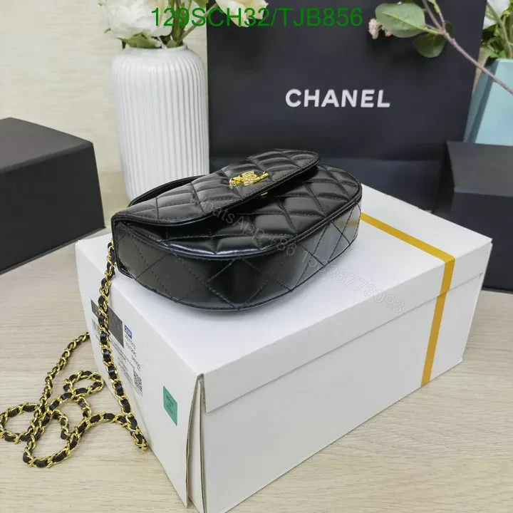 View 5 of Chanel Flap Phone Holder with Chain in Black Leather FB4963