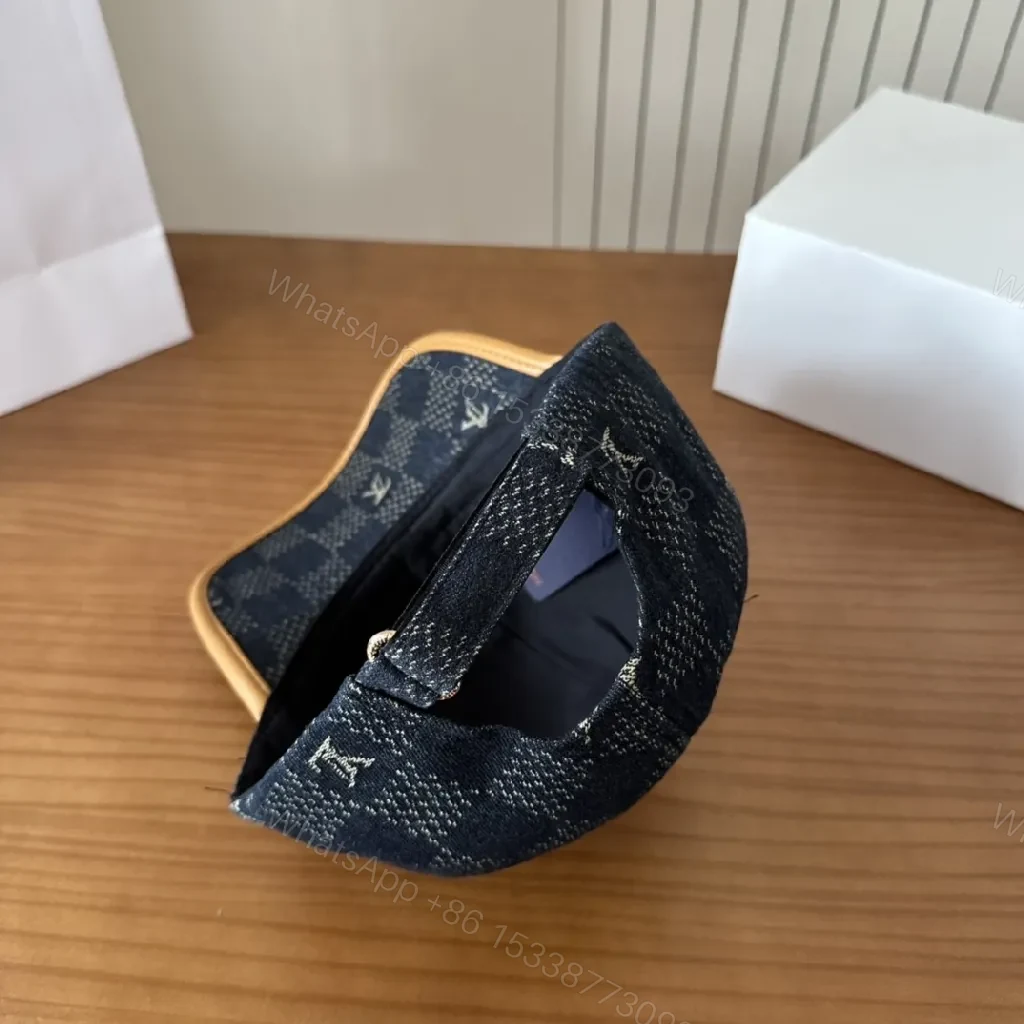 View 9 of Denim-Textured Cap: Subtle LV-Inspired, Travel-Ready Style