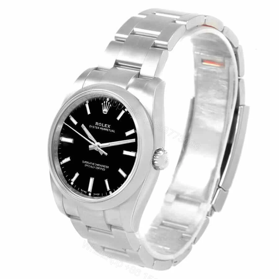 View 2 of Rolex Oyster Perpetual 114200 Super Clone: 34mm Black Dial Ladies Watch