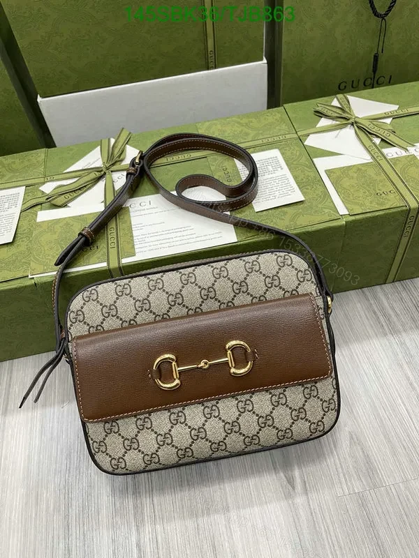 View 2 of Gucci Beige and Ebony Shoulder Bag featuring GG Supreme Canvas 645454
