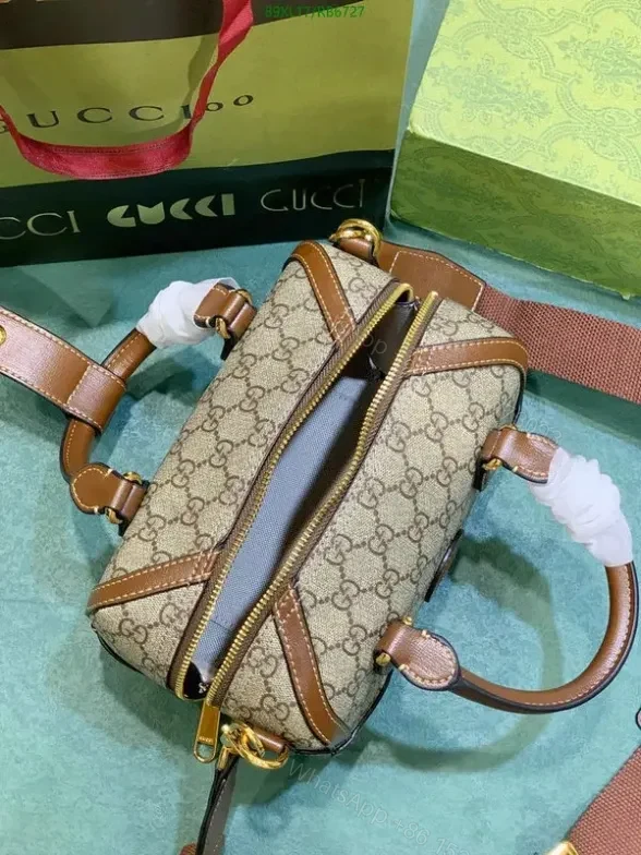 View 7 of Gucci Knockoff Small Duffle Interlocking G Bag RB67278 – AAAA Craftsmanship
