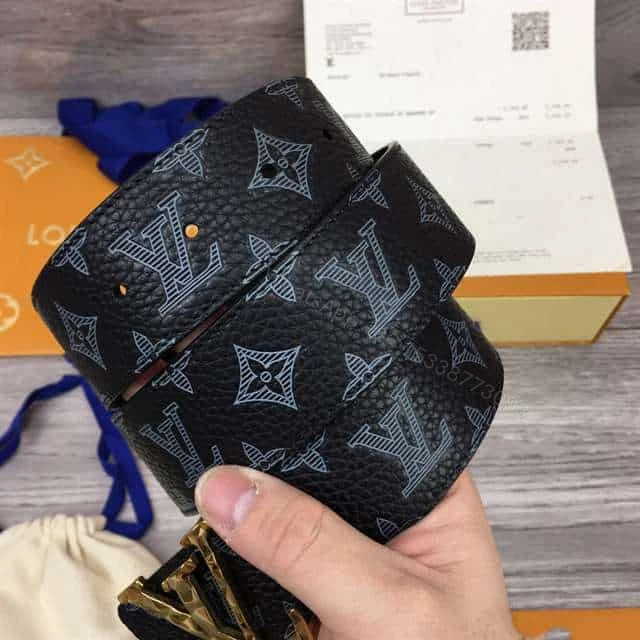 View 5 of LOUIS VUITTON INITIALES 40MM REVERSIBLE MONOGRAM CANVAS BELT – B102