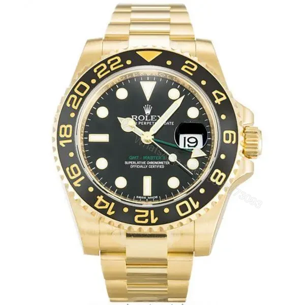 Rolex GMT Master 2 Gold Black Dial Replica 116718 — view 1